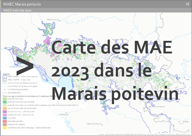 Carte des MAE Marais poitevin 2023