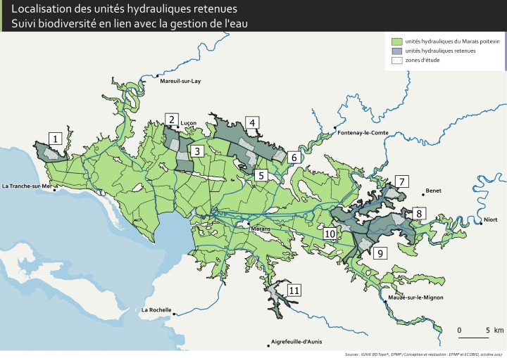 carte 11 secteurs suivi biodiv