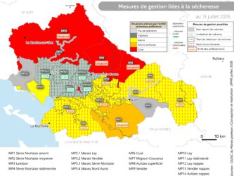 Situation des arrêtés sécheresse au 13 juillet 2026