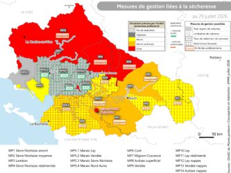 Situation des arrêtés sécheresse au 29 juillet 2026